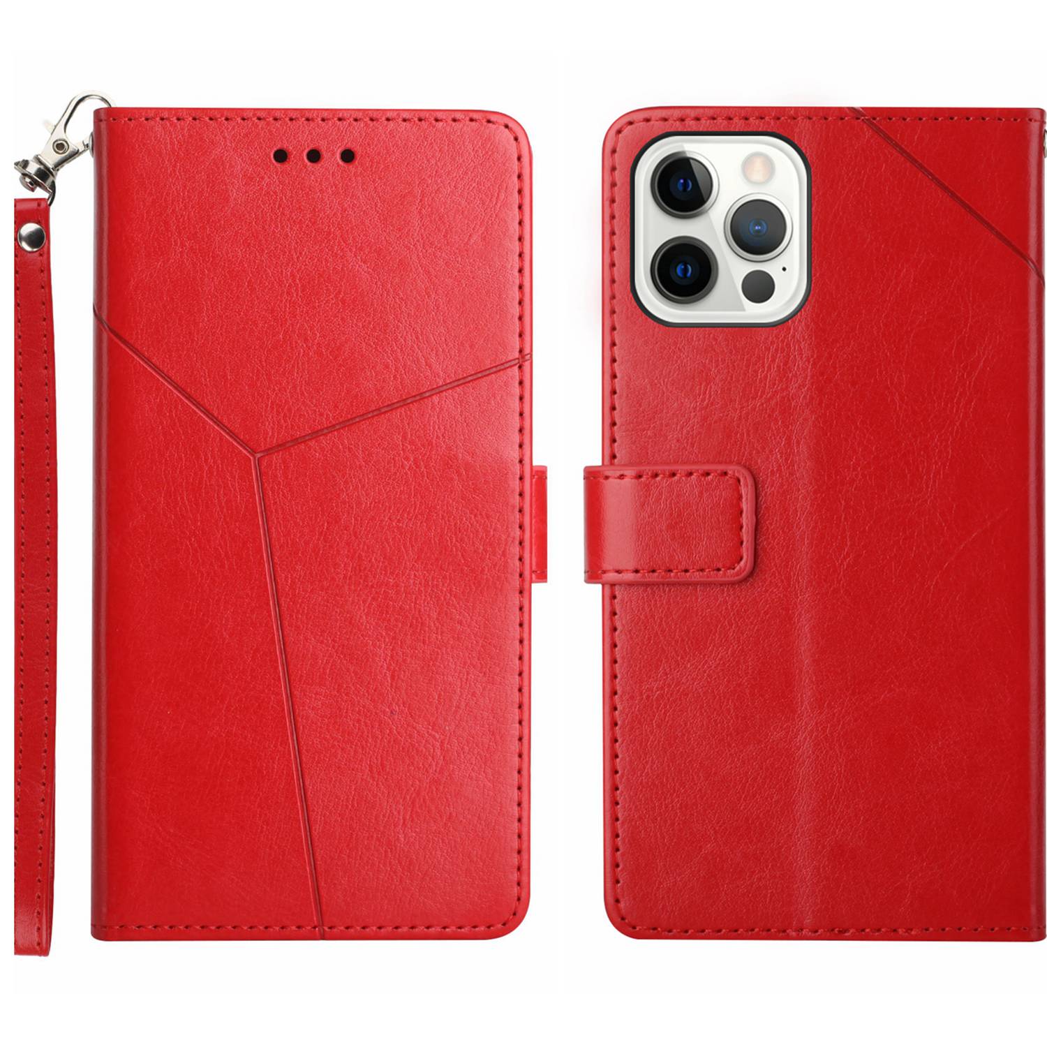 Pouzdro na telefon HT01 pro iPhone 15 Pro PU kožený kryt ve tvaru Y s potiskem čáry na peněženku Pouzdro na telefon HT01 pro iPhone 15 Pro PU kožený kryt ve tvaru Y s potiskem čáry na peněženku